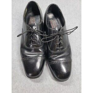 Florsheim Shoes Mens Size 8.5 D Black Cap Toe Oxford Dress Leather Sole 17067-01
